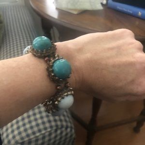 Beautiful Turquoise Bauble Bracelet.